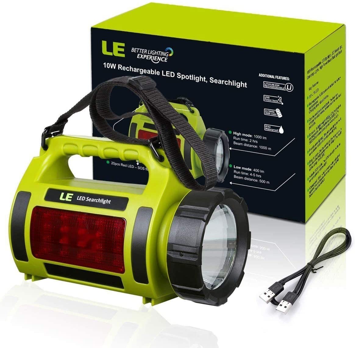 LE Rechargeable LED IPX4 Waterproof Spotlight