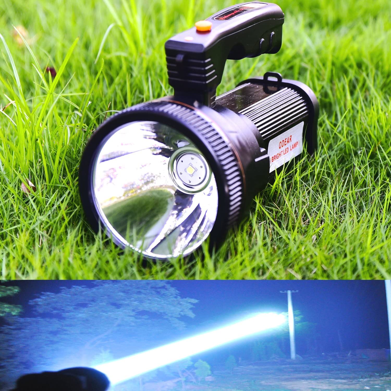 ODEAR Portable LED Handheld USB Rechargeable Spotlight